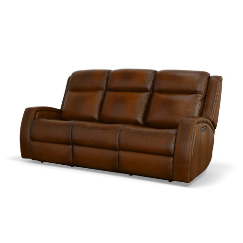 Flexsteel Mustang 84'' Leather Power Reclining Sofa Wayfair
